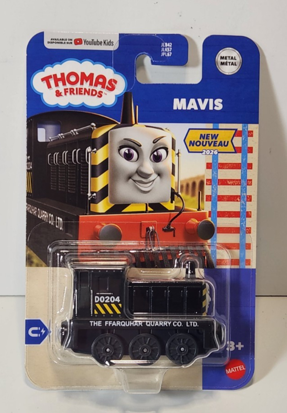 Thomas & Friends Diecast Mavis 2026 Metal Train Mattel Black Yellow Engine